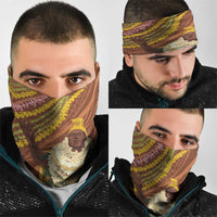 Hawaii King Kamehameha Neck Gaiter Hawaiian Kakau Pattern With Leis LT05 - Polynesian Pride