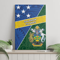 Solomon Islands Independence Day Canvas Wall Art With Coat Of Arms