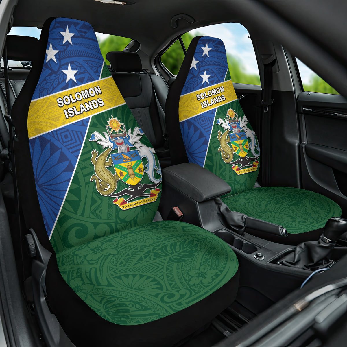 Solomon Islands Independence Day Car Seat Cover With Coat Of Arms