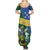 Personalised Solomon Islands Independence Day Family Matching Summer Maxi Dress and Hawaiian Shirt With Coat Of Arms