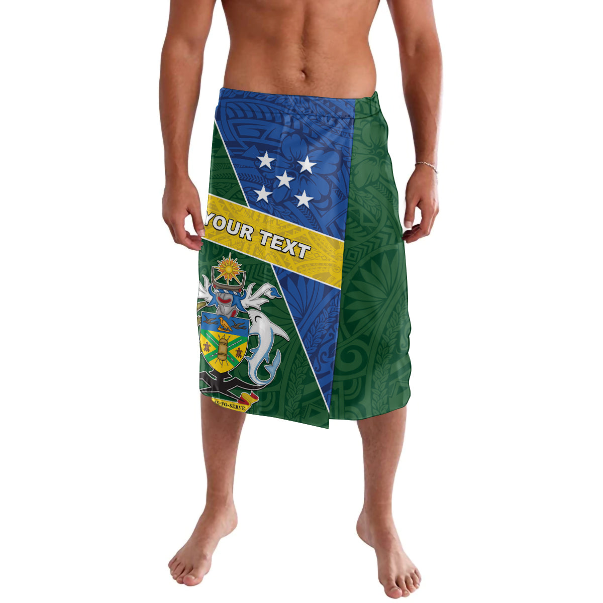Personalised Solomon Islands Independence Day Lavalava With Coat Of Arms