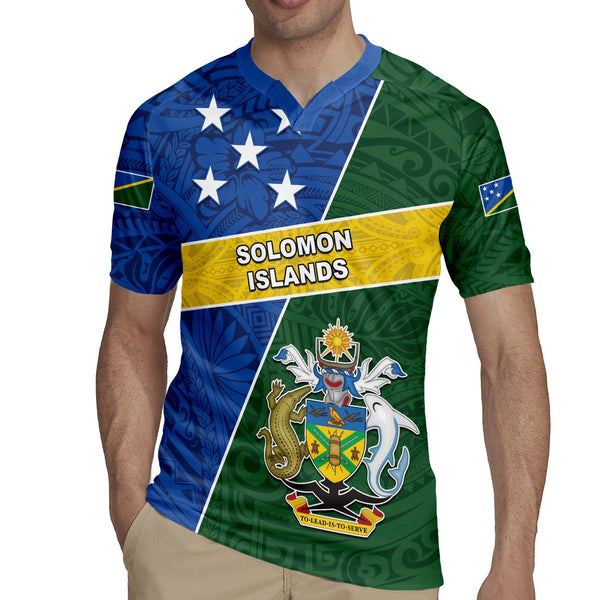 Personalised Solomon Islands Independence Day Rugby Jersey With Coat Of ...