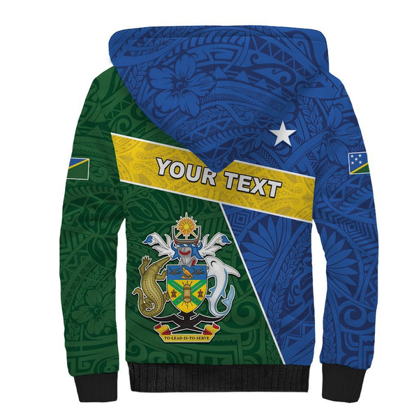 Happy Jumieka Independence Day Sherpa Hoodie Coat Of Arms Flag Style LT15 main image 1
