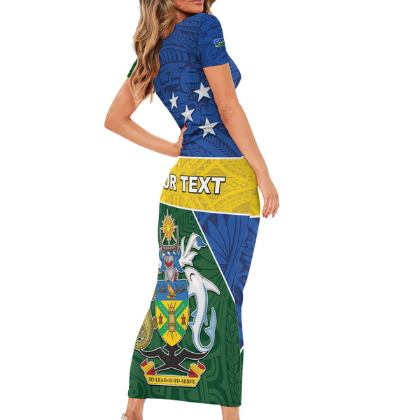 (Custom Personalised) Solomon Islands Day Off Shoulder Long Dress 44 Years Independence Anniversary LT13