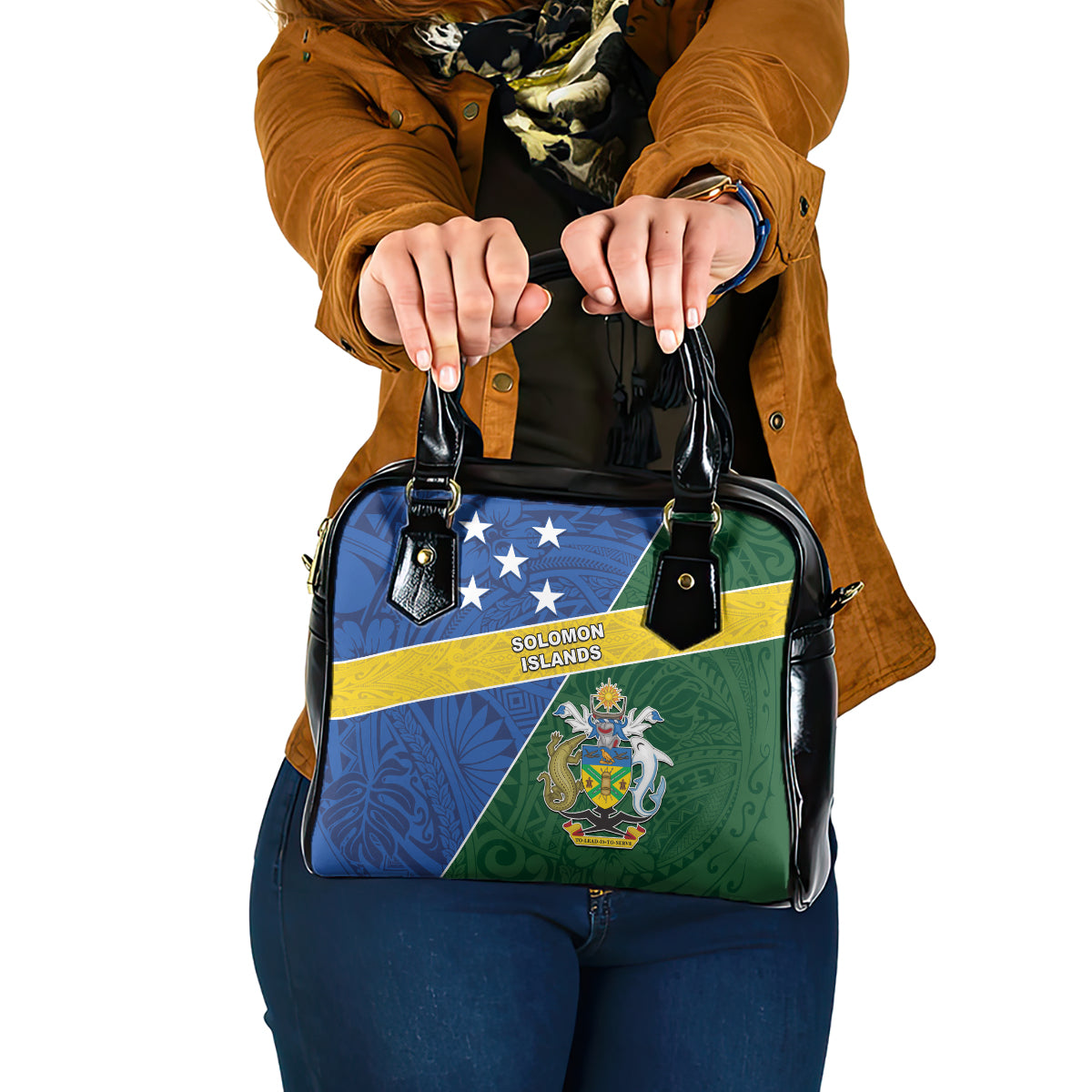 Solomon Islands Independence Day Shoulder Handbag With Coat Of Arms