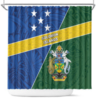 Solomon Islands Independence Day Shower Curtain With Coat Of Arms