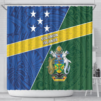Solomon Islands Independence Day Shower Curtain With Coat Of Arms