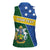 Personalised Solomon Islands Independence Day Women Sleeveless Polo Shirt With Coat Of Arms