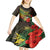 Personalized Hawaii Born and Raised Kid Short Sleeve Dress Kanaka Maoli Flag Day