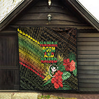 Hawaii Born and Raised Quilt Kanaka Maoli Flag Day
