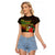 Personalized Hawaii Born and Raised Raglan Cropped T Shirt Kanaka Maoli Flag Day