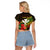 Personalized Hawaii Born and Raised Raglan Cropped T Shirt Kanaka Maoli Flag Day