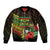 Personalized Hawaii Born and Raised Sleeve Zip Bomber Jacket Kanaka Maoli Flag Day