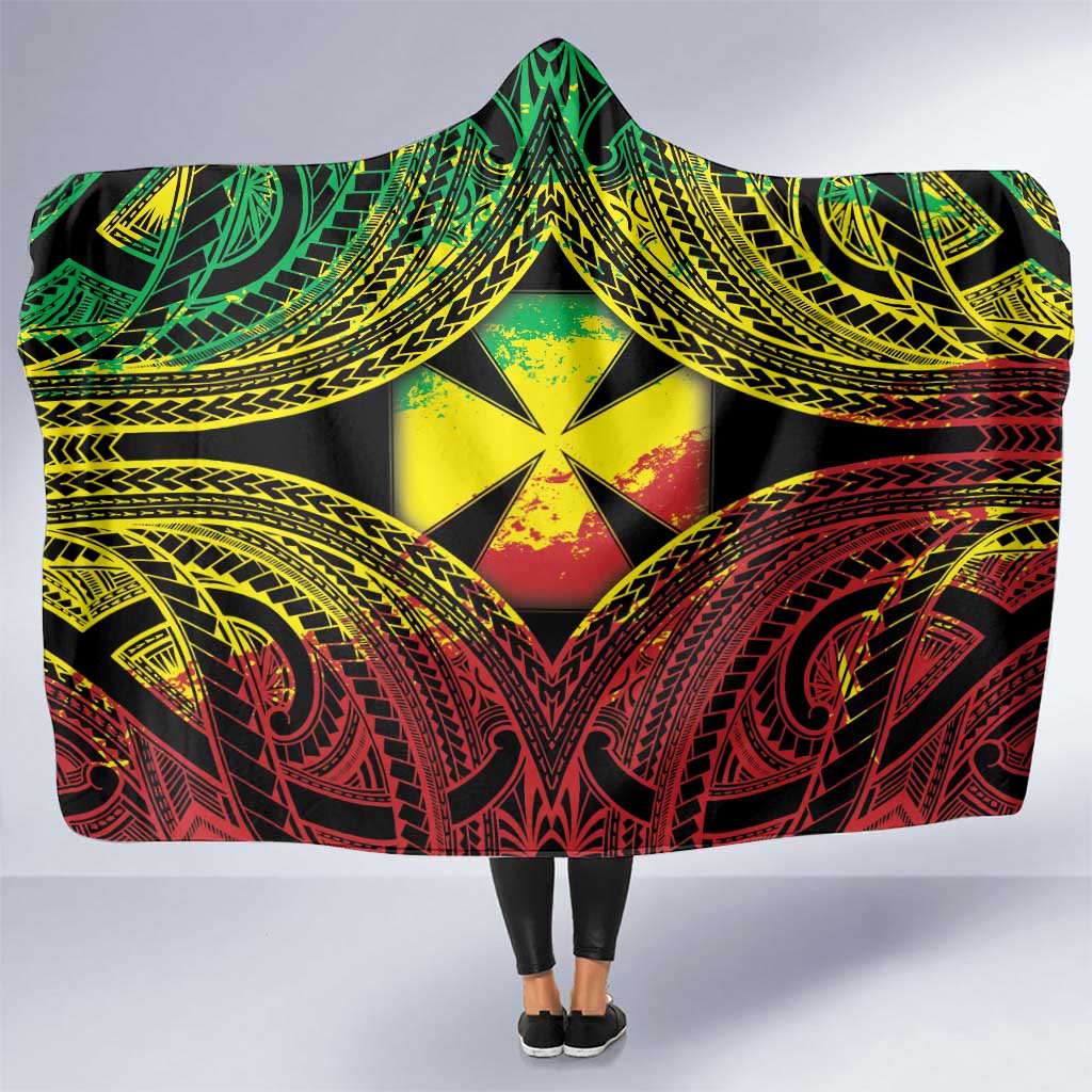 Wallis and Futuna Territory Day Hooded Blanket Polynesian Pattern Simple Style LT05 One Size Reggae - Polynesian Pride