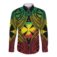 Personalised Wallis and Futuna Territory Day Long Sleeve Button Shirt Polynesian Pattern Simple Style