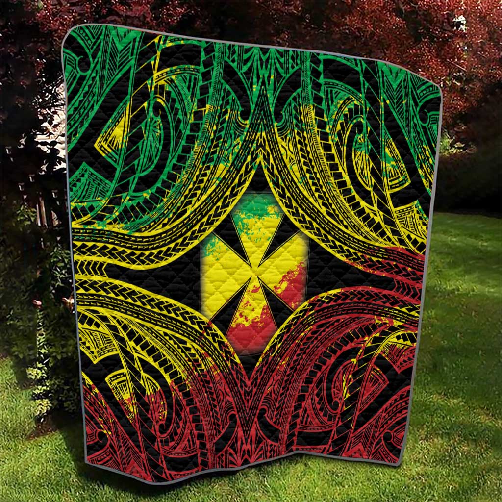 Wallis and Futuna Territory Day Quilt Polynesian Pattern Simple Style