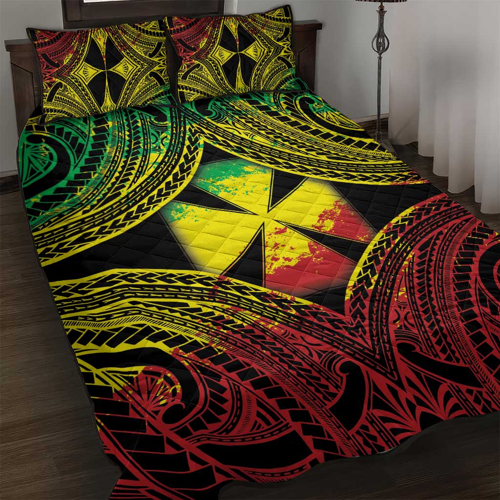 Wallis and Futuna Territory Day Quilt Bed Set Polynesian Pattern Simple Style LT05 Reggae - Polynesian Pride