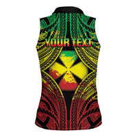 Personalised Wallis and Futuna Territory Day Women Sleeveless Polo Shirt Polynesian Pattern Simple Style
