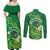 Cook Islands Happy Constitution Day Couples Matching Off Shoulder Maxi Dress and Long Sleeve Button Shirt Pattern Tribal Art
