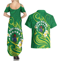 Cook Islands Happy Constitution Day Couples Matching Summer Maxi Dress and Hawaiian Shirt Pattern Tribal Art