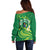 Cook Islands Happy Constitution Day Off Shoulder Sweater Pattern Tribal Art