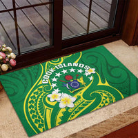 Cook Islands Happy Constitution Day Rubber Doormat Pattern Tribal Art