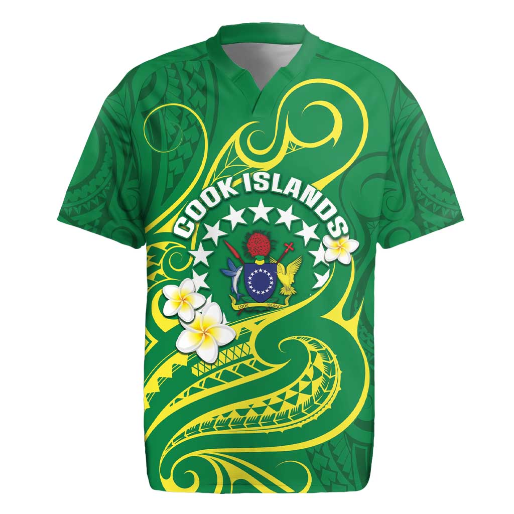 Cook Islands Happy Constitution Day Rugby Jersey Pattern Tribal Art