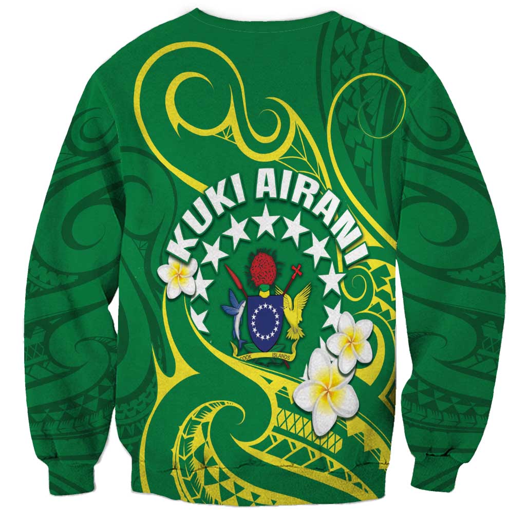 Cook Islands Happy Constitution Day Sweatshirt Pattern Tribal Art