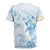 Polynesia Hammerhead Shark Rugby Jersey Tropical Flowers Tribal Pattern Blue