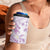 Polynesia Hammerhead Shark 4 in 1 Can Cooler Tumbler Tropical Flowers Tribal Pattern Lavender