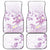 Polynesia Hammerhead Shark Car Mats Tropical Flowers Tribal Pattern Lavender