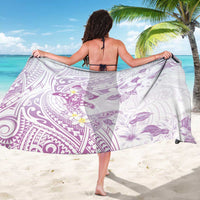 Polynesia Hammerhead Shark Sarong Tropical Flowers Tribal Pattern Lavender
