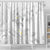 Polynesia Hammerhead Shark Shower Curtain Tropical Flowers Tribal Pattern White