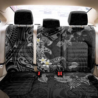 Polynesia Hammerhead Shark Back Car Seat Cover Tropical Flowers Tribal Pattern Black LT05 - Polynesian Pride