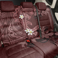 Polynesia Hammerhead Shark Back Car Seat Cover Tropical Flowers Tribal Pattern Oxblood LT05 - Polynesian Pride