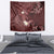 Polynesia Hammerhead Shark Tapestry Tropical Flowers Tribal Pattern Oxblood