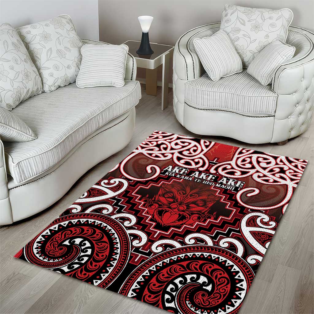 New Zealand Aotearoa Area Rug Te Reo Maori Ake Ake Ake - Polynesian Pride