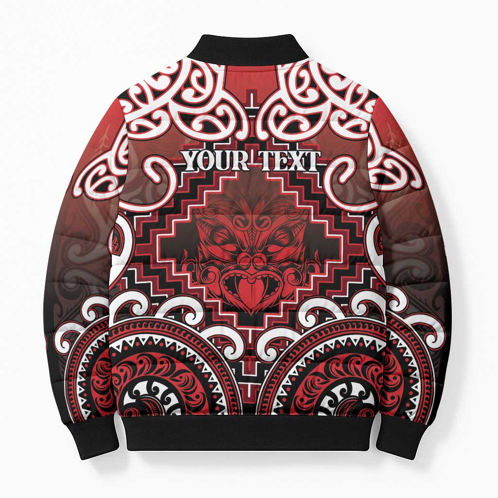 Personalised New Zealand Aotearoa Bomber Puffer Jacket Te Reo Maori Ake Ake Ake - Polynesian Pride