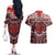 Personalised New Zealand Aotearoa Couples Matching Off The Shoulder Long Sleeve Dress and Hawaiian Shirt Te Reo Maori Ake Ake Ake - Polynesian Pride