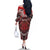 Personalised New Zealand Aotearoa Family Matching Off The Shoulder Long Sleeve Dress and Hawaiian Shirt Te Reo Maori Ake Ake Ake - Polynesian Pride