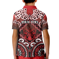Personalised New Zealand Aotearoa Kid Polo Shirt Te Reo Maori Ake Ake Ake - Polynesian Pride