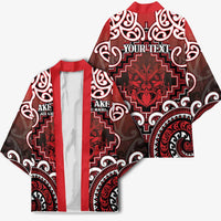 Personalised New Zealand Aotearoa Kimono Te Reo Maori Ake Ake Ake - Polynesian Pride
