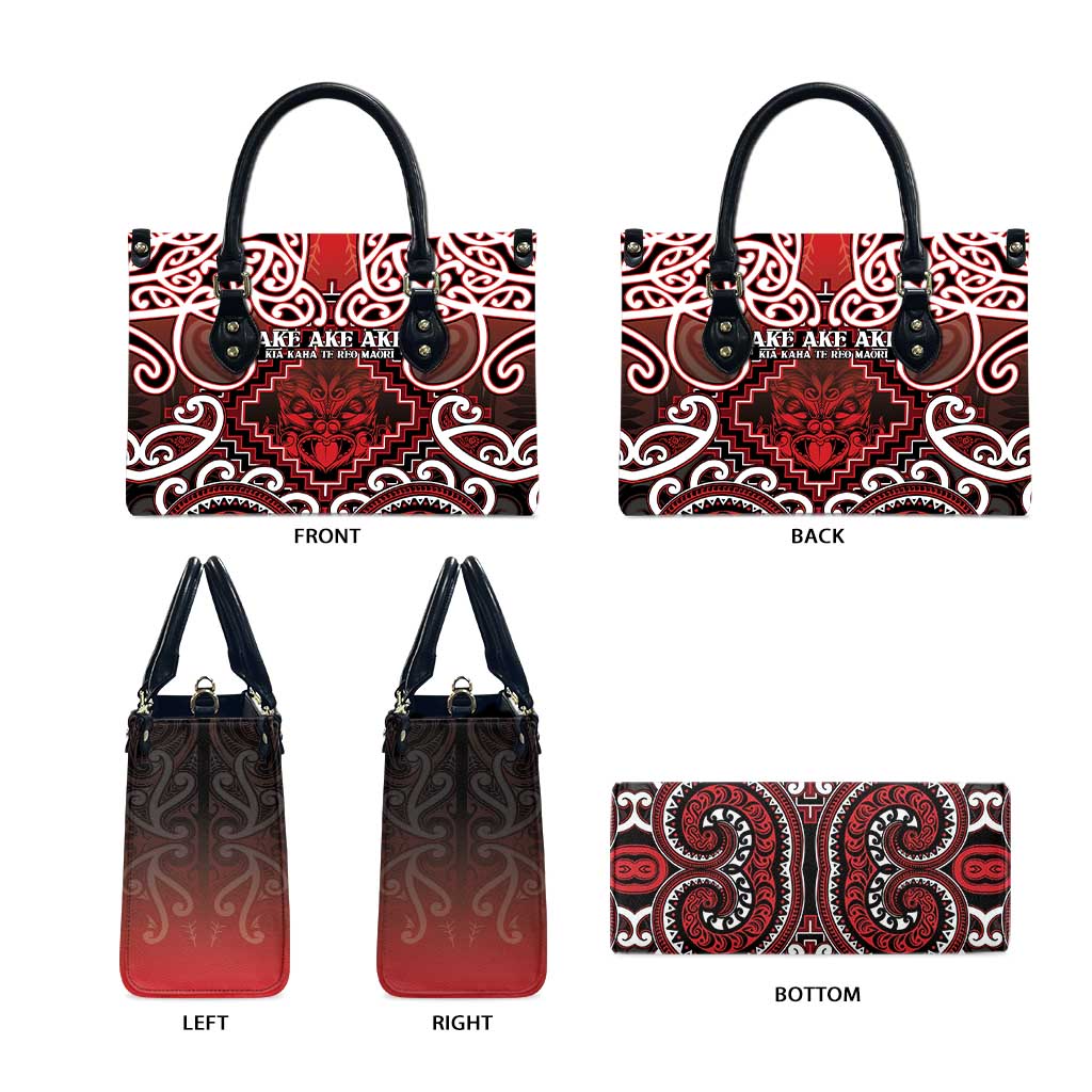 New Zealand Aotearoa Leather Bag Te Reo Maori Ake Ake Ake - Polynesian Pride
