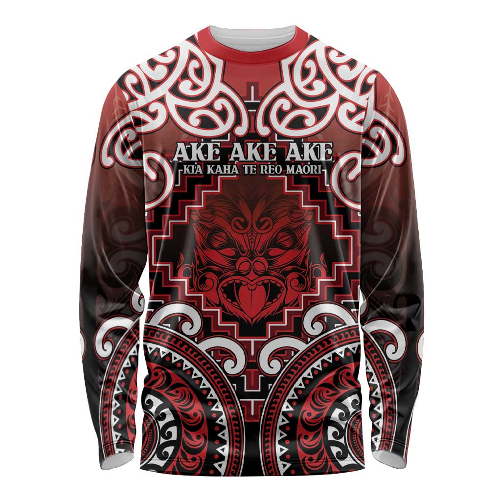 Personalised New Zealand Aotearoa Long Sleeve Shirt Te Reo Maori Ake Ake Ake - Polynesian Pride