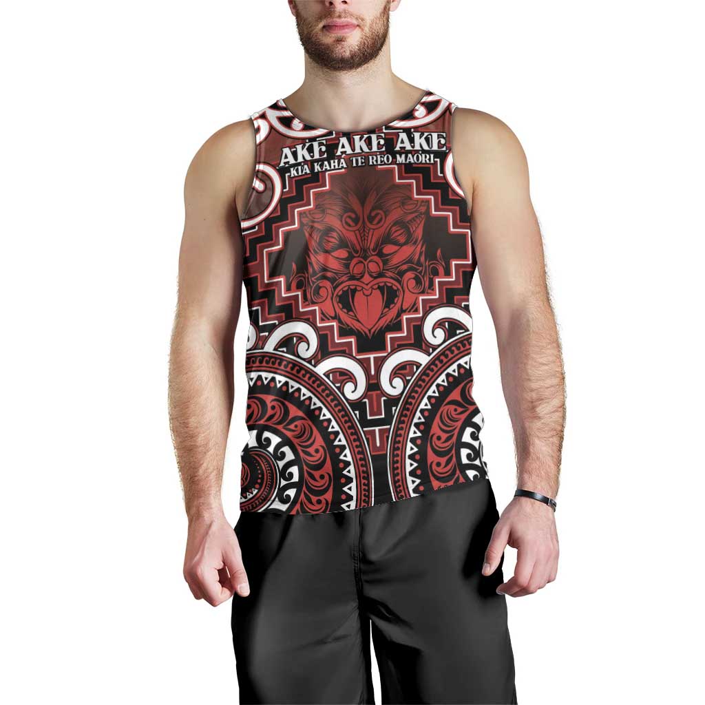 Personalised New Zealand Aotearoa Men Tank Top Te Reo Maori Ake Ake Ake - Polynesian Pride