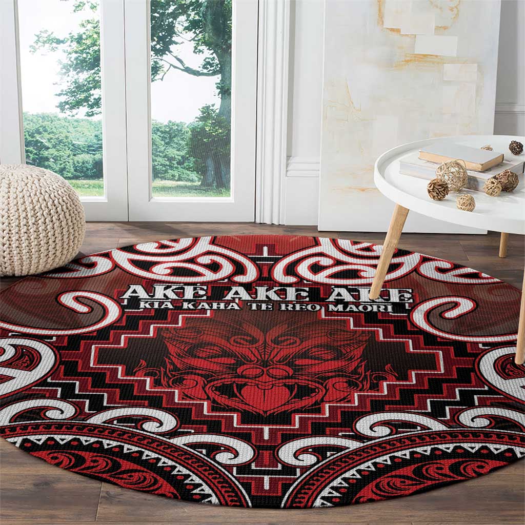 New Zealand Aotearoa Round Carpet Te Reo Maori Ake Ake Ake - Polynesian Pride