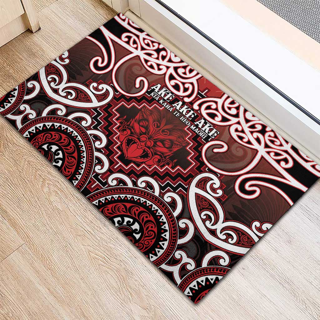 New Zealand Aotearoa Rubber Doormat Te Reo Maori Ake Ake Ake - Polynesian Pride