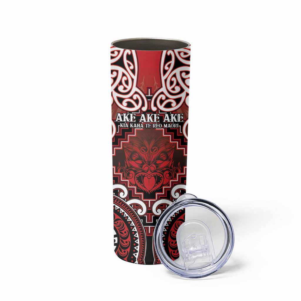 Personalised New Zealand Aotearoa Skinny Tumbler Te Reo Maori Ake Ake Ake - Polynesian Pride