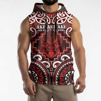 Personalised New Zealand Aotearoa Sleeveless Hoodie Te Reo Maori Ake Ake Ake - Polynesian Pride