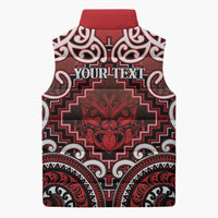 Personalised New Zealand Aotearoa Sleeveless Puffer Jacket Te Reo Maori Ake Ake Ake - Polynesian Pride
